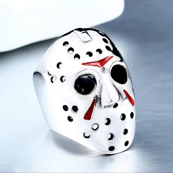 Happy Halloween Other - 🔖 CLEARANCE 🔖 NWT👺 STAINLESS STEEL FRIDAY THE 13TH JASON HOCKEY MASK RING Mens 9